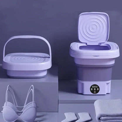 Portable Foldable Washing Machine Mini Laundry Washer with Spin Dryer
